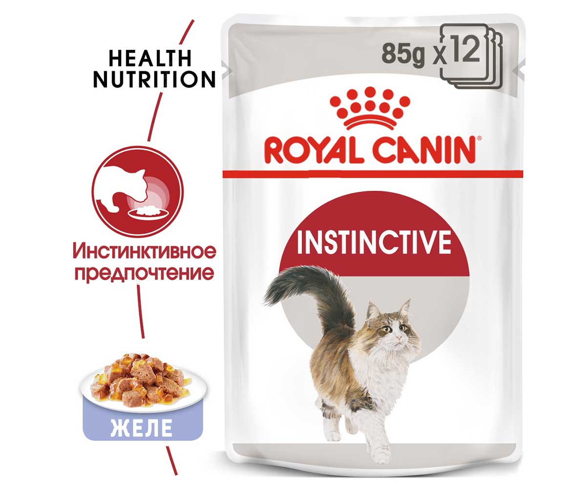 Влажный Корм Royal Canin (Роял Канин) Для Кошек Аппетитные Кусочки в Желе Feline Health Nutrition Instinctive Jelly 85г
