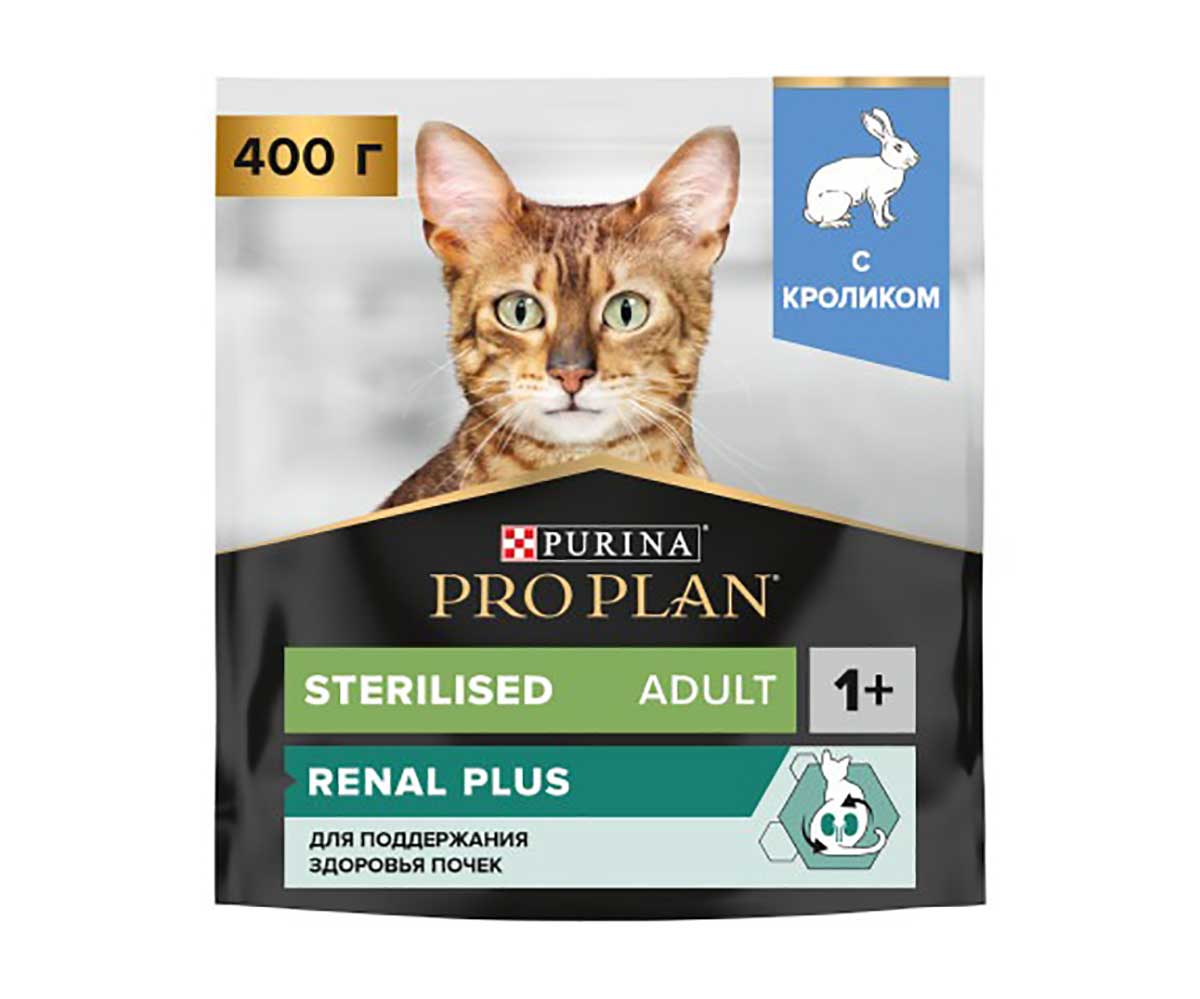 Сухой Корм Pro Plan (ПроПлан) Для Кастрированных Котов и Стерилизованных Кошек Кролик Sterilised After Care Rabbit 400г