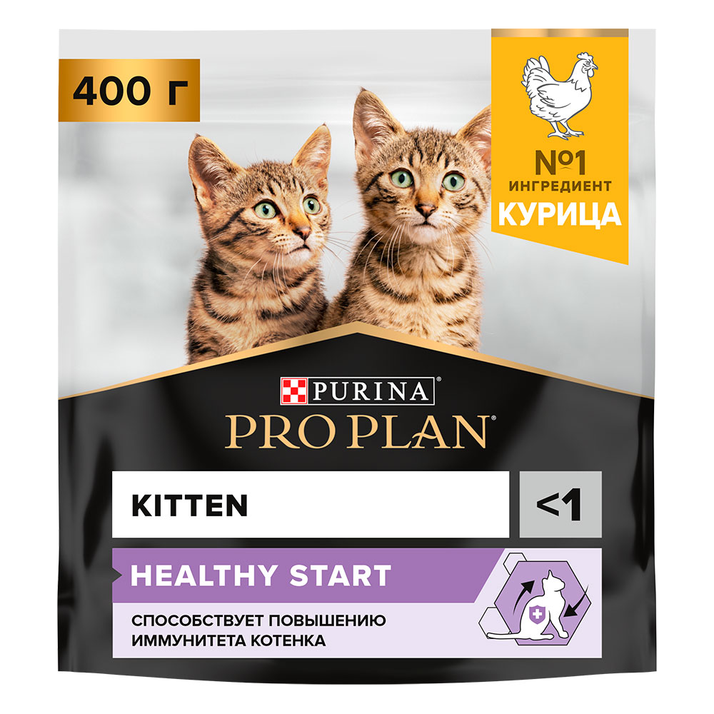 Сухой Корм Pro Plan (ПроПлан) Для Котят Курица Kitten Chicken Healthy Start 400г