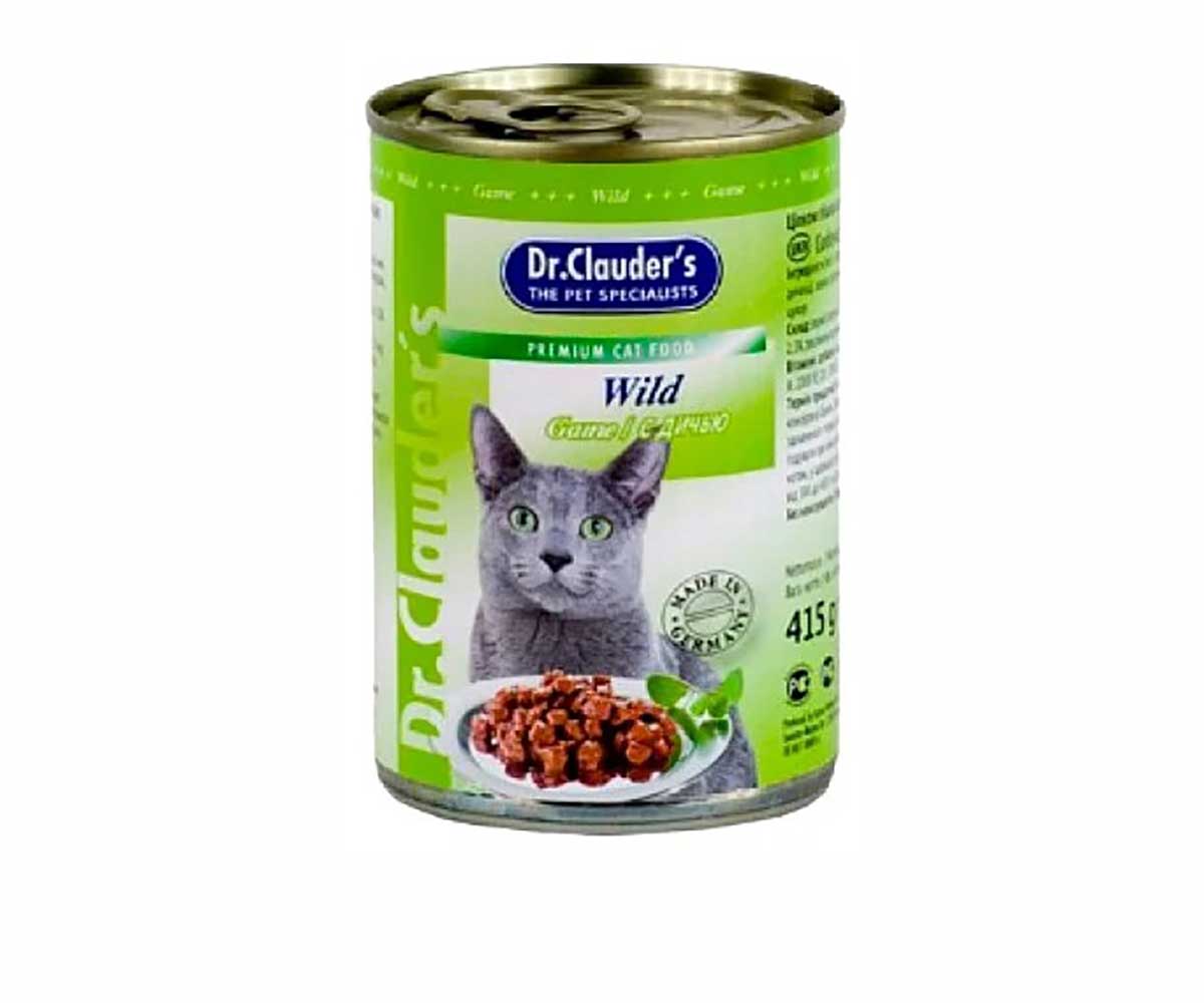 Консервы Dr.Clauder`s (Доктор Клаудер) Для Кошек Дичь Premium Cat Food Game 415г