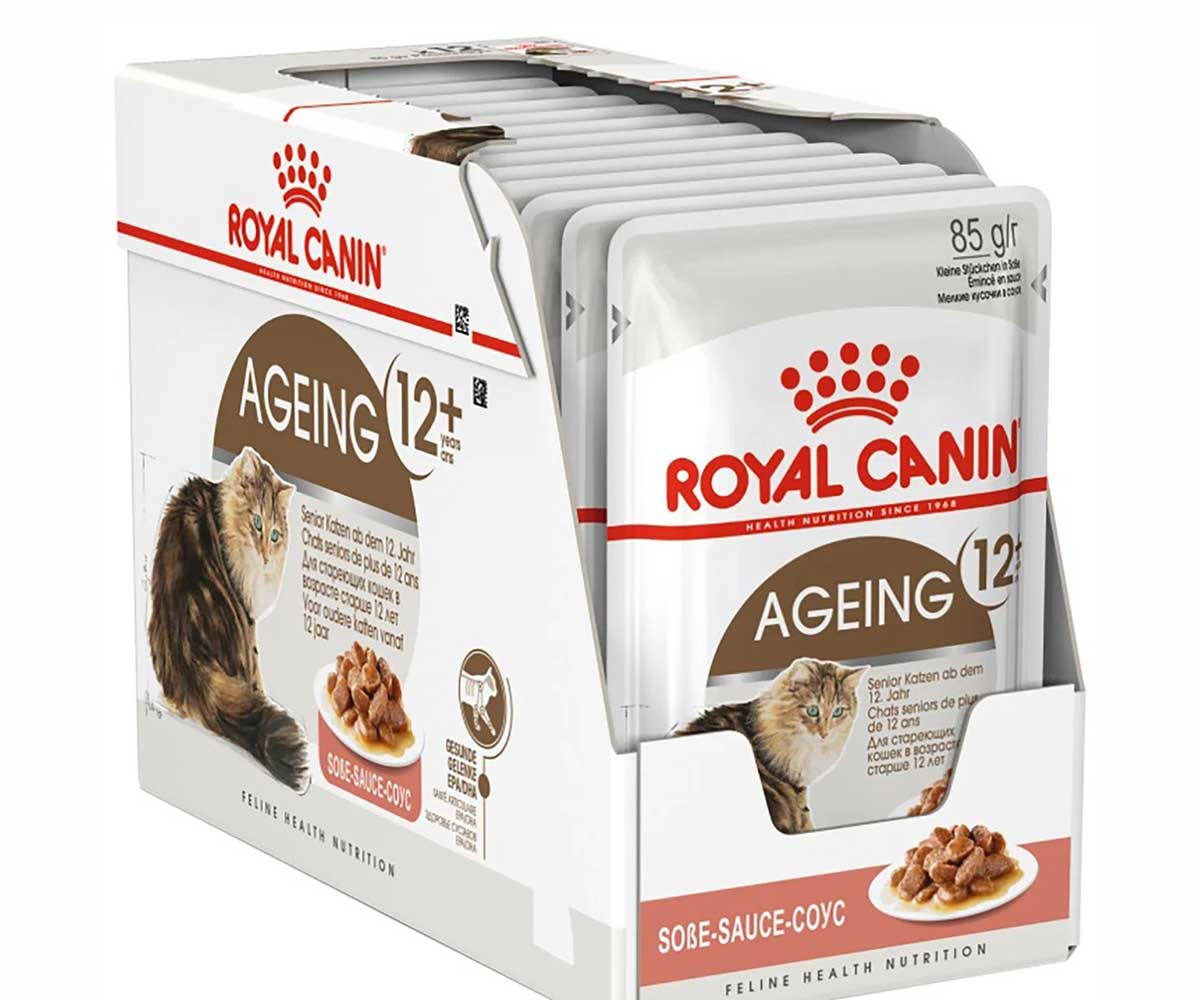 Влажный Корм Royal Canin (Роял Канин)  Для Пожилых Кошек Старше 12 Лет Аппетитные Кусочки в Соусе Feline Health Nutrition Ageing +12 Gravy 85г