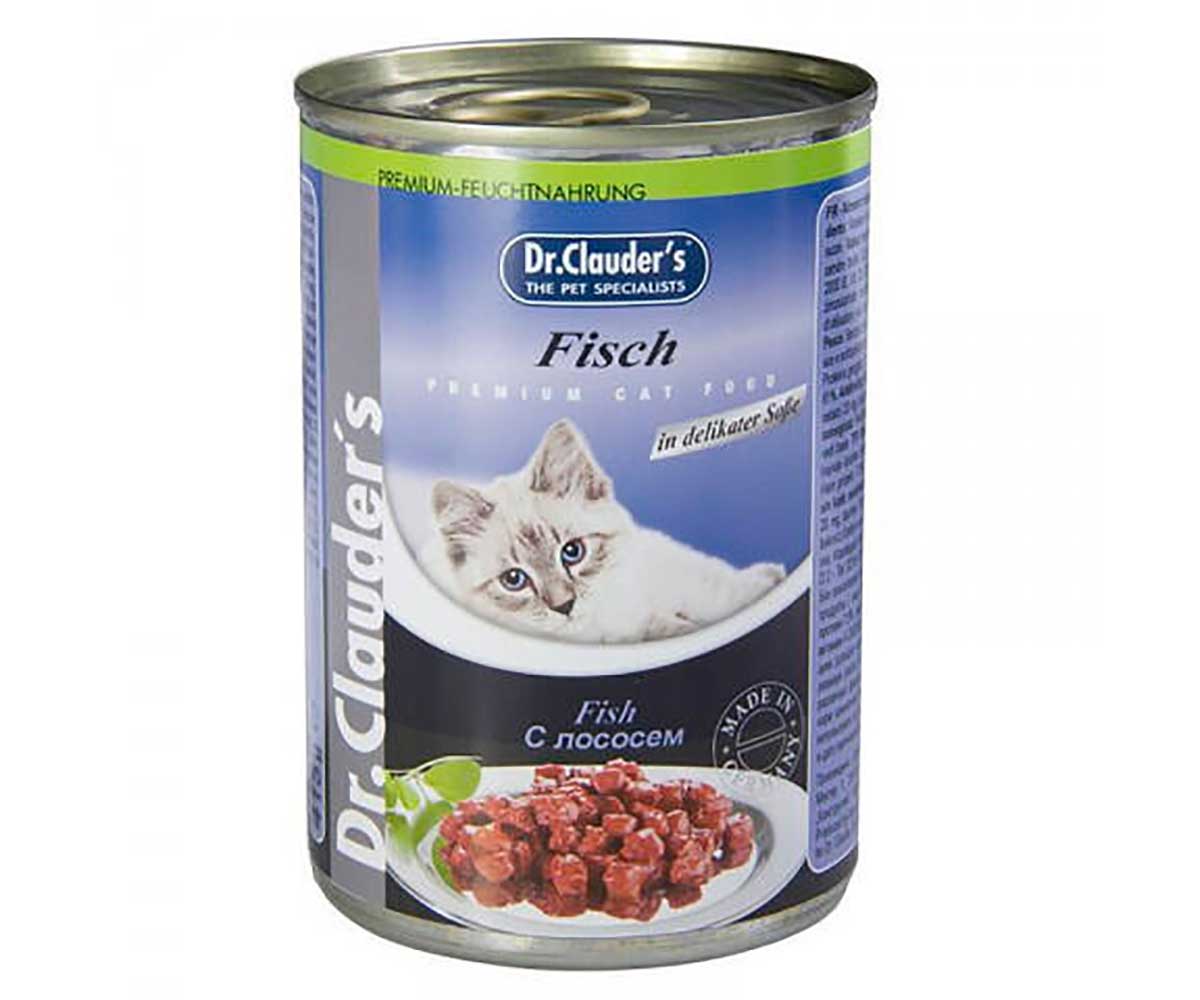 Консервы Dr.Clauder`s (Доктор Клаудер) Для Кошек Лосось Premium Cat Food Fish 415г