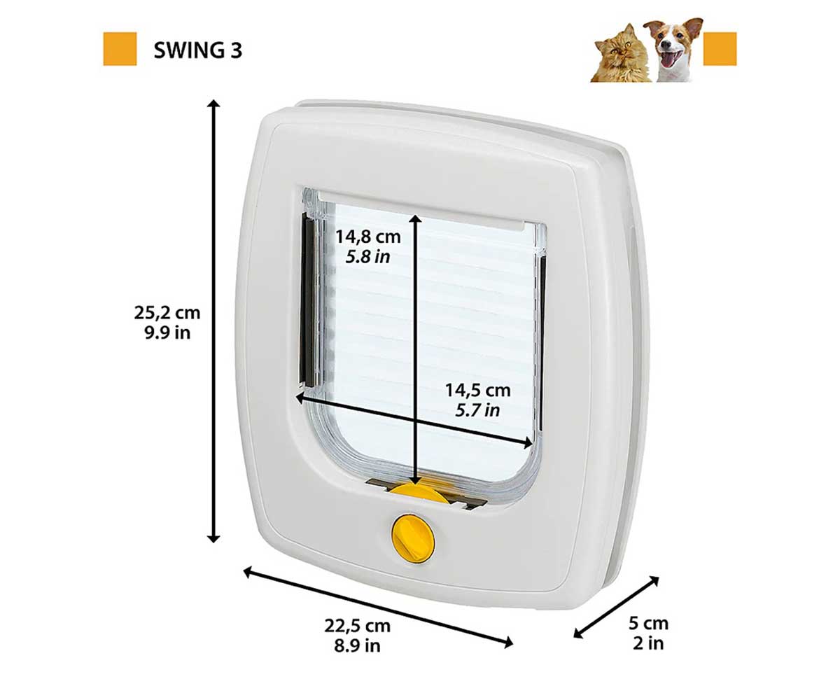 Дверь Для Кошек Ferplast (Ферпласт) Swing 3 22,5*5*25,2см Белая
