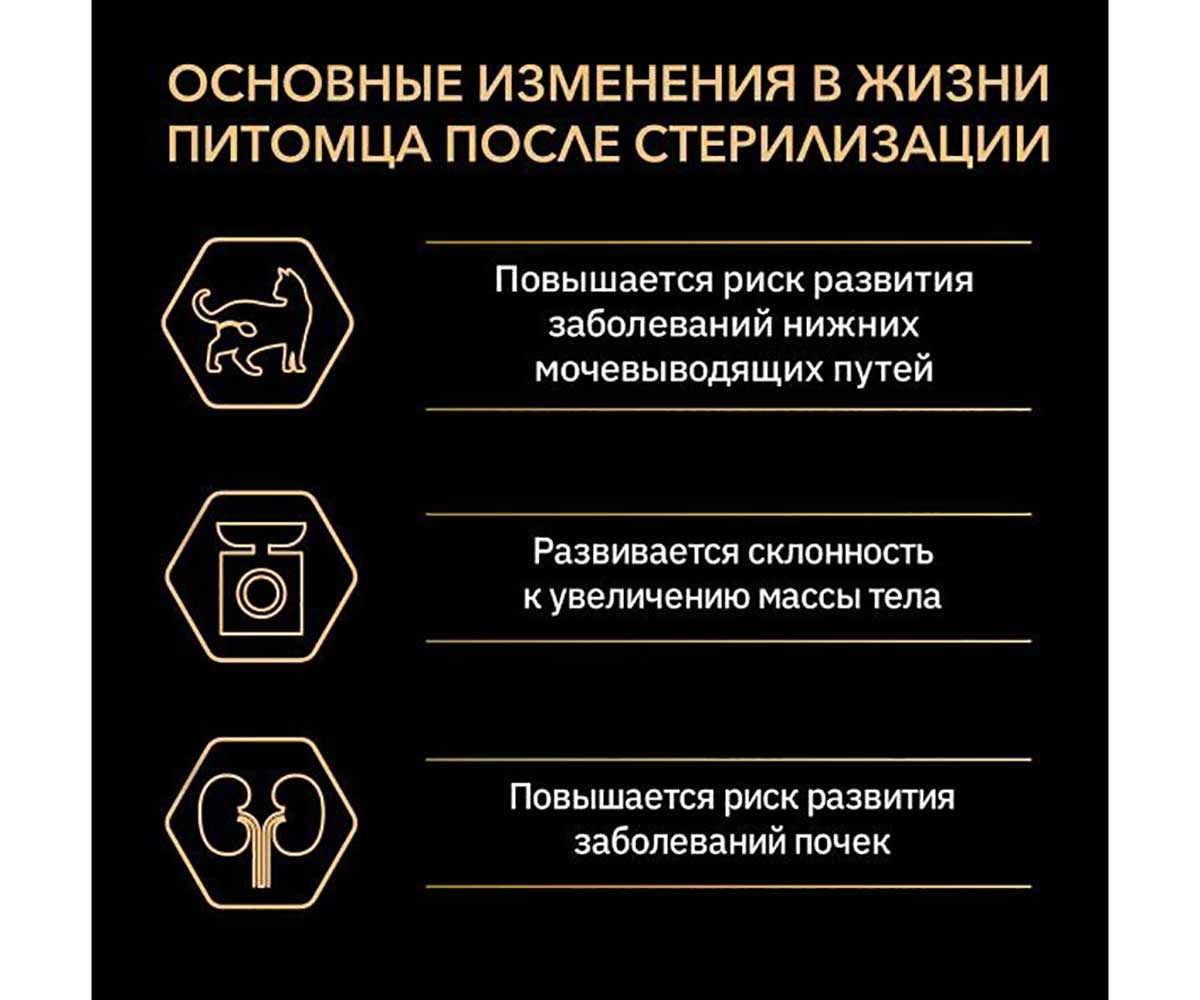 Сухой Корм Pro Plan (ПроПлан) Для Кастрированных Котов и Стерилизованных Кошек Кролик Optirenal Sterilised Rabbit 3кг