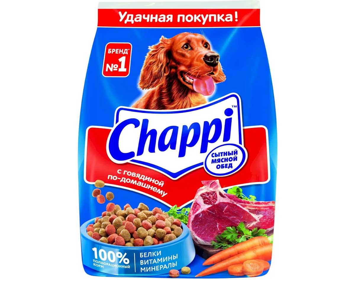 Сухой Корм Chappi (Чаппи) Для Собак Всех Пород Говядина По-Домашнему 600г