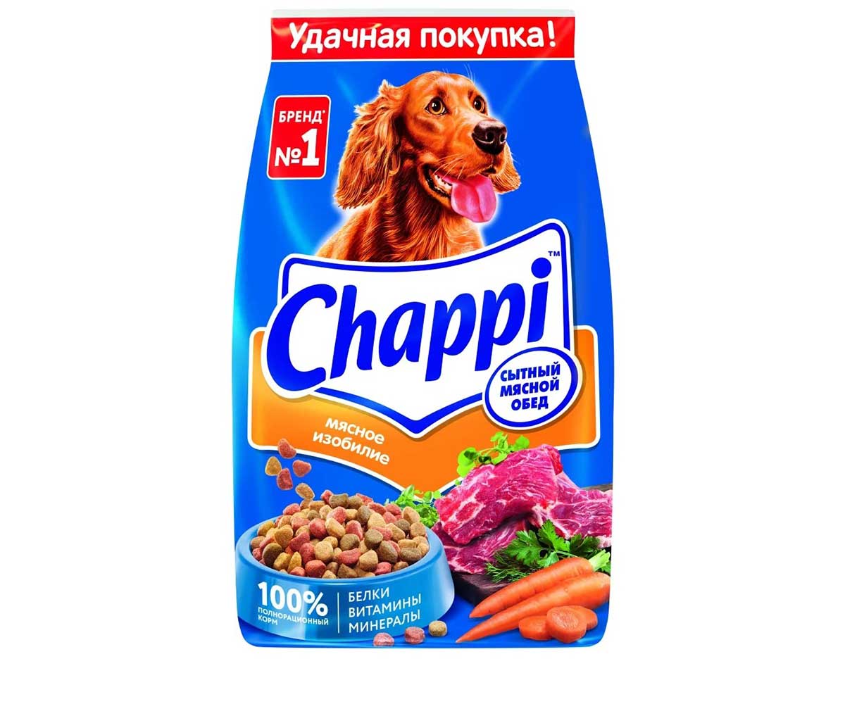 Сухой Корм Chappi (Чаппи) Для Собак Всех Пород Мясное Изобилие 2,5кг