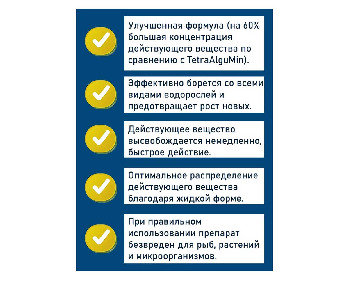Препарат Против Водорослей Tetra (Тетра) Algumin 250мл 198753