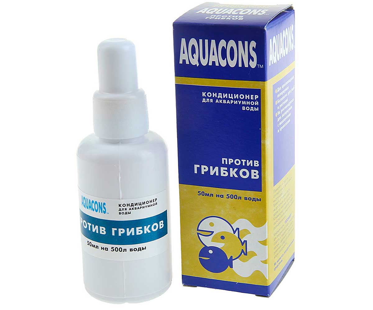 Препарат Против Грибков Aquacons (Акваконс) Для Аквариума ЗООМИР 50мл