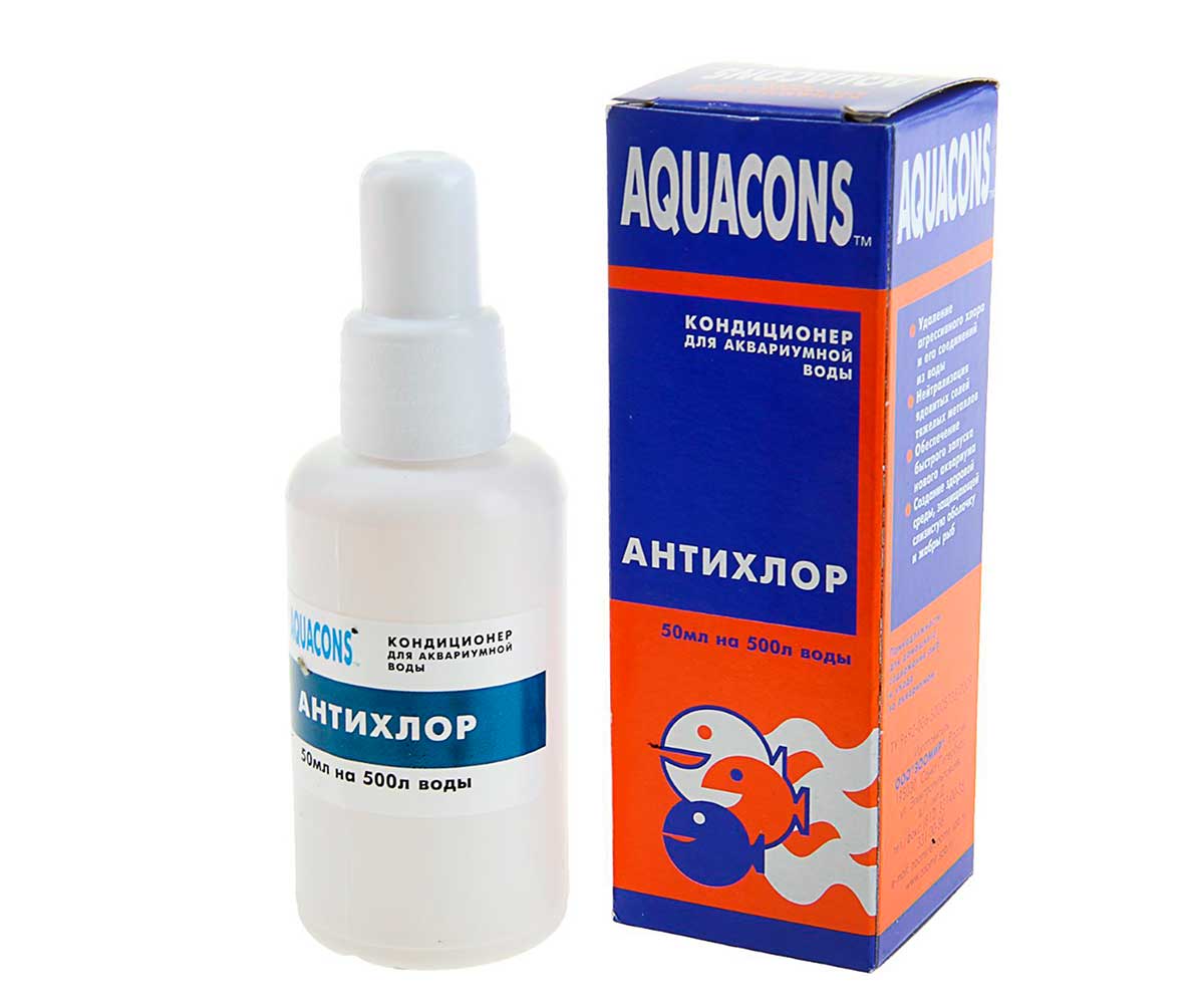 Кондиционер Для Аквариумной Воды Aquacons (Акваконс) Антихлор ЗООМИР 50мл