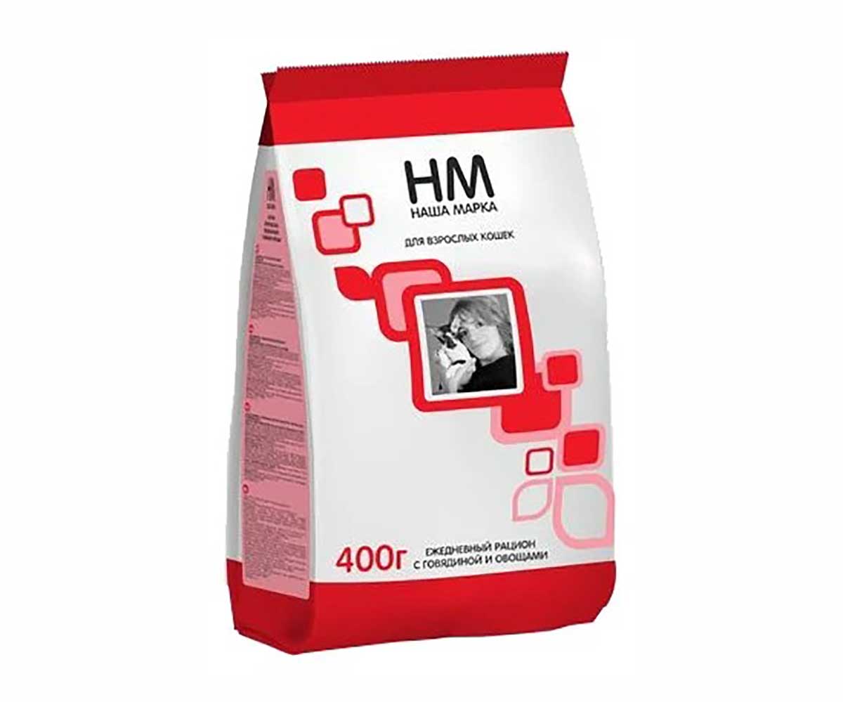 Сухой Корм Наша Марка (НМ) Для Кошек Говядина с Овощами 400г