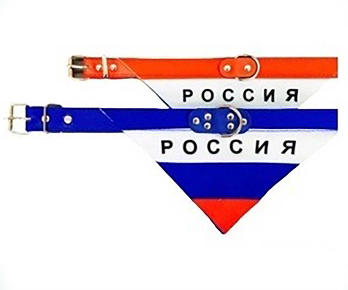 Ошейник Pet FAshion (Пет Фешн) Бандана Россия 2*40см Синий