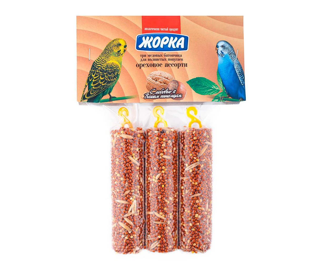 Батончики Для Попугаев Жорка Ореховое Ассорти 3шт