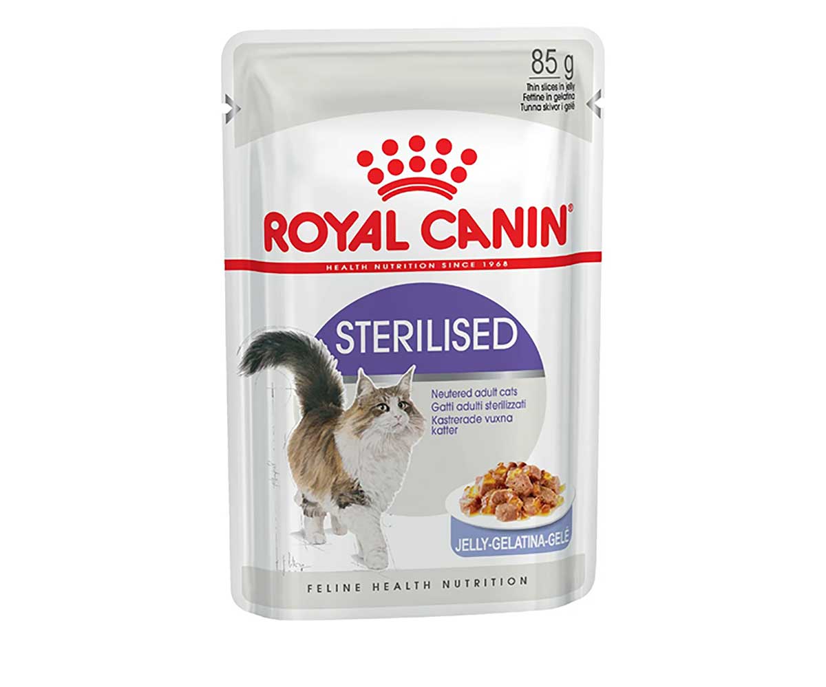 Влажный Корм Royal Canin (Роял Канин) Для Стерилизованных Кошек и Кастрированных Котов Аппетитные Кусочки в Желе Feline Health Nutrition Sterilised Jelly 85г (1*12)