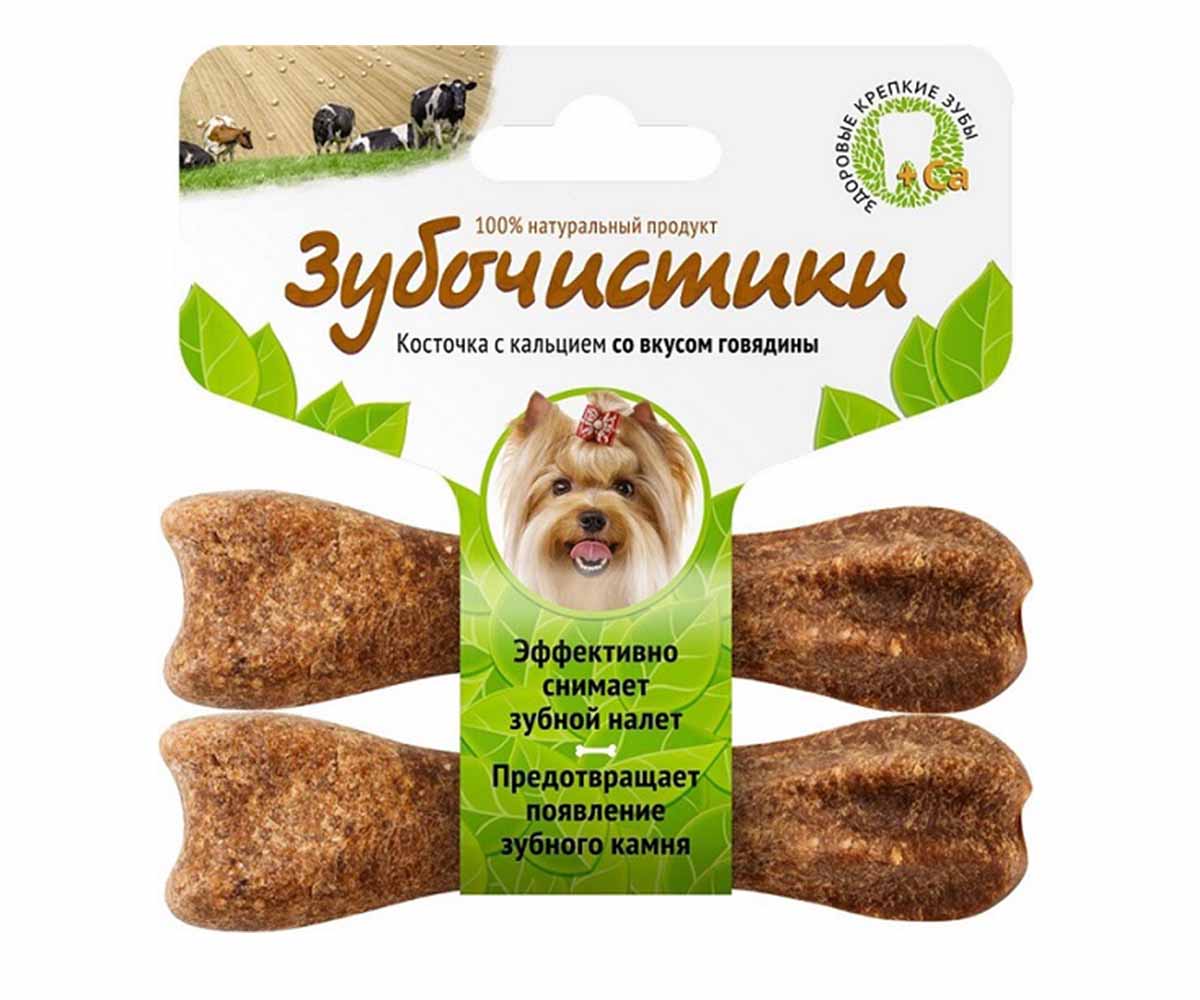 Косточка Для Собак Мелких Пород Зубочистики Говядина 18г 2шт
