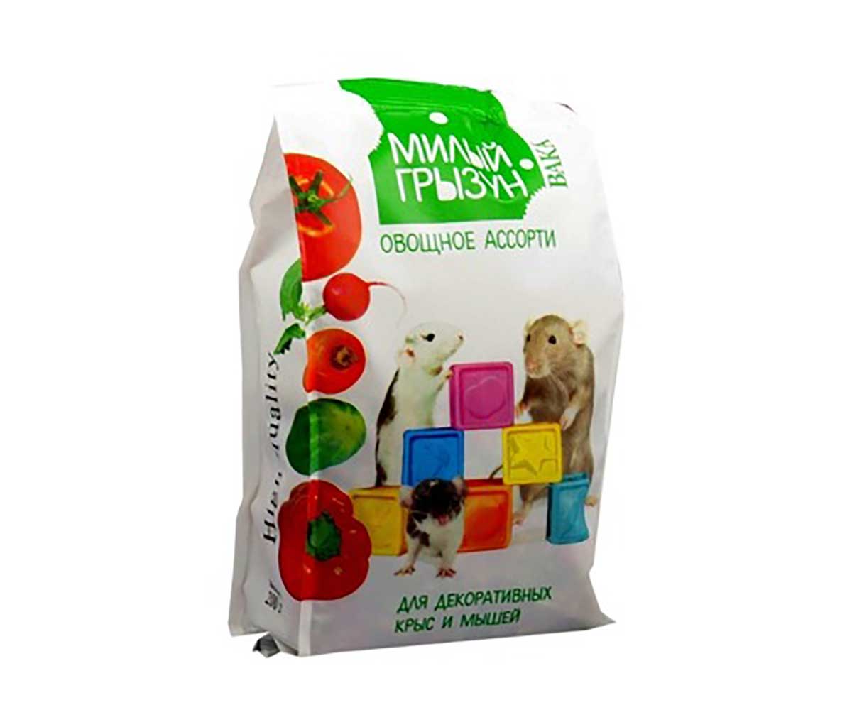 Корм Для Крыс и Мышей Вака Милый Грызун Овощное Ассорти High Quality (Хай Кволити) 200г