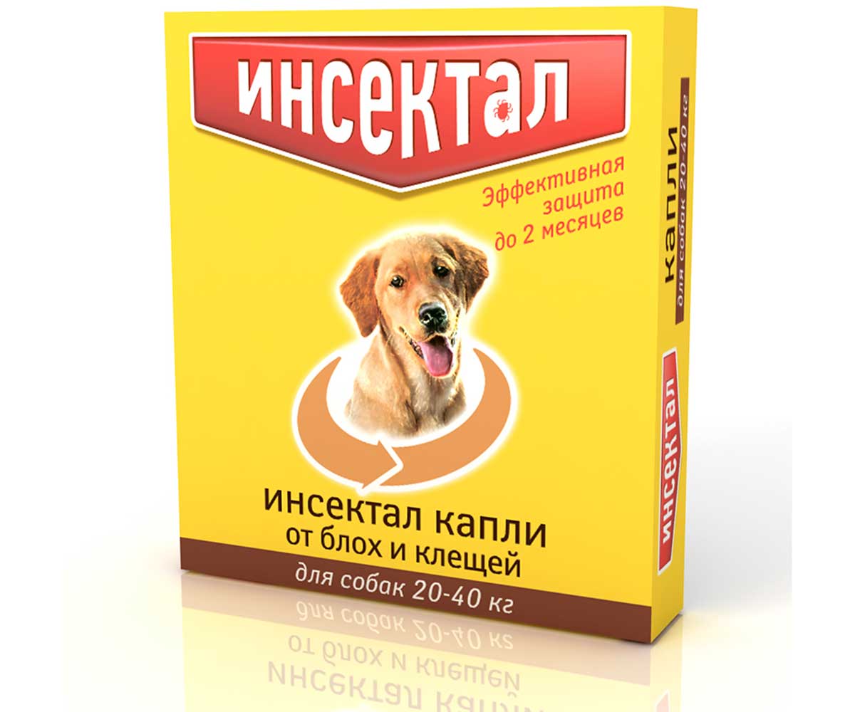 Инсектал Капли От Блох и Клещей Для Собак 20-40кг N104