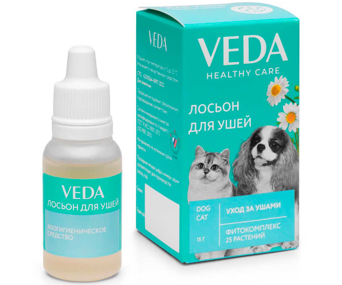VEDA (Веда) Лосьон Для Ушей Для Кошек и Собак с Фитокомплексом  15г