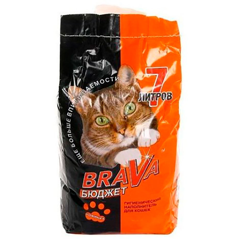 Наполнитель Для Кошачьего Туалета BRAVA (Брава) Бюджет Минеральный 7л (1*4)