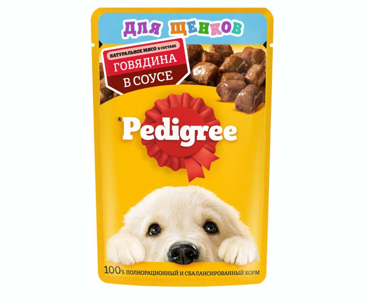 Влажный Корм Pedigree (Педигри) Для Щенков Говядина в Соусе 85г (1*24)