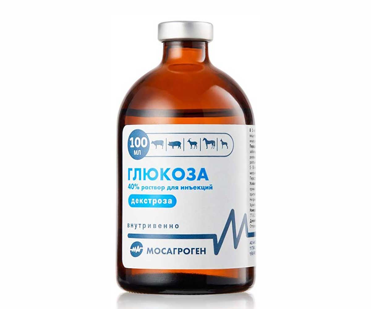 Глюкоза 40% Раствор Для Инъекций 100мл МосАгроГен
