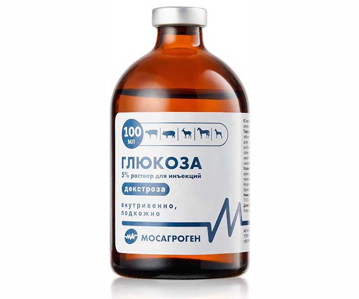 Глюкоза 5% Раствор Для Инъекций 100мл МосАгроГен