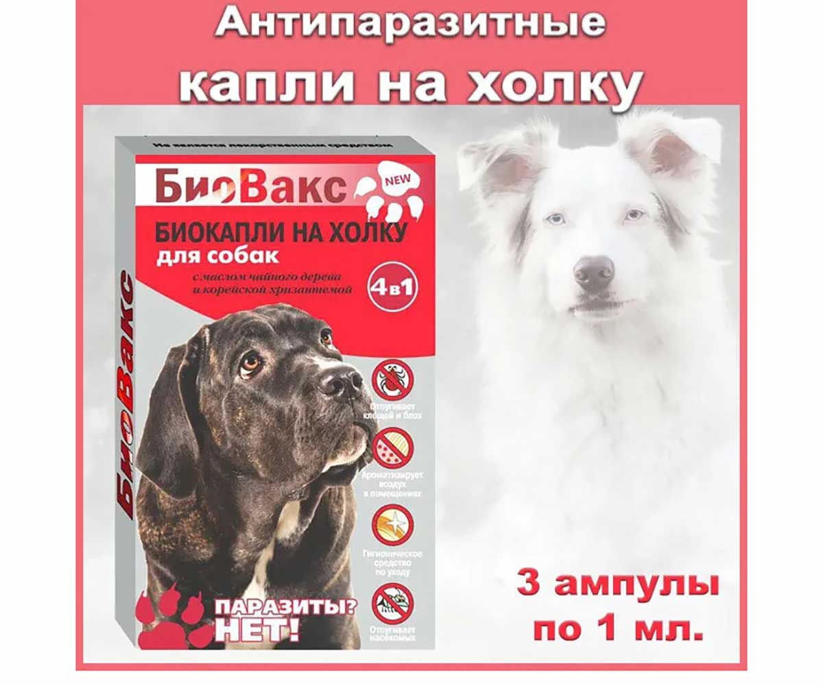 Биовакс Капли На Холку От Блох, Клещей, Комаров Для Собак Паразиты?Нет!