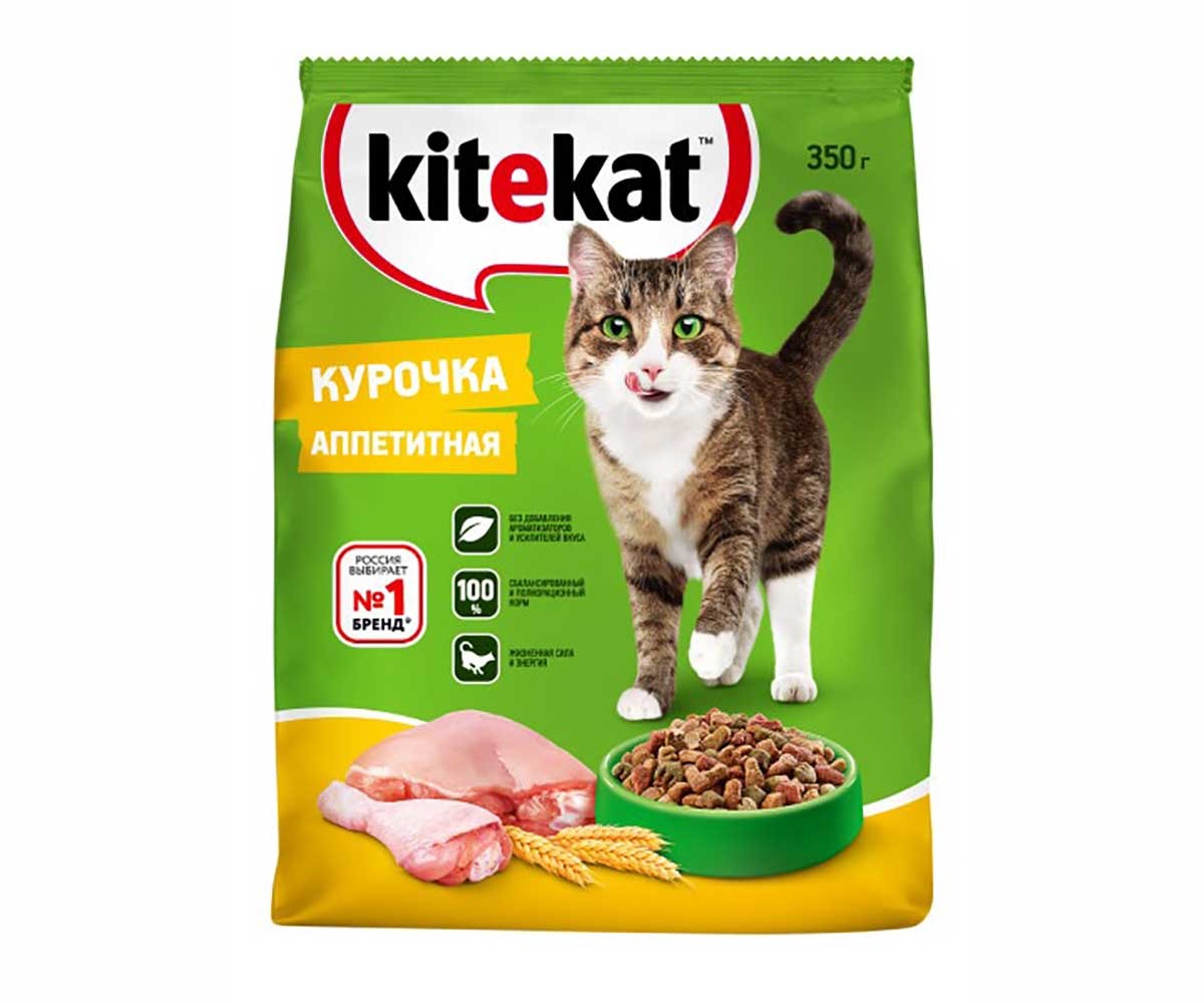 Сухой Корм Kitekat (Китекат) Для Кошек Курочка Аппетитная 350г (1*18)