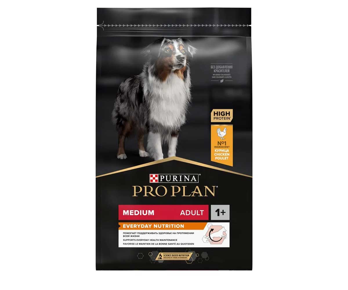 Сухой Корм Pro Plan (ПроПлан) Для Собак Средних Пород Курица Medium Adult 7кг (1*1)