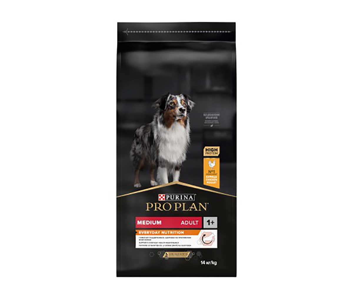Сухой Корм Pro Plan (ПроПлан) Для Собак Средних Пород Курица и Рис OPTI Balance Medium Adult Chicken 14кг