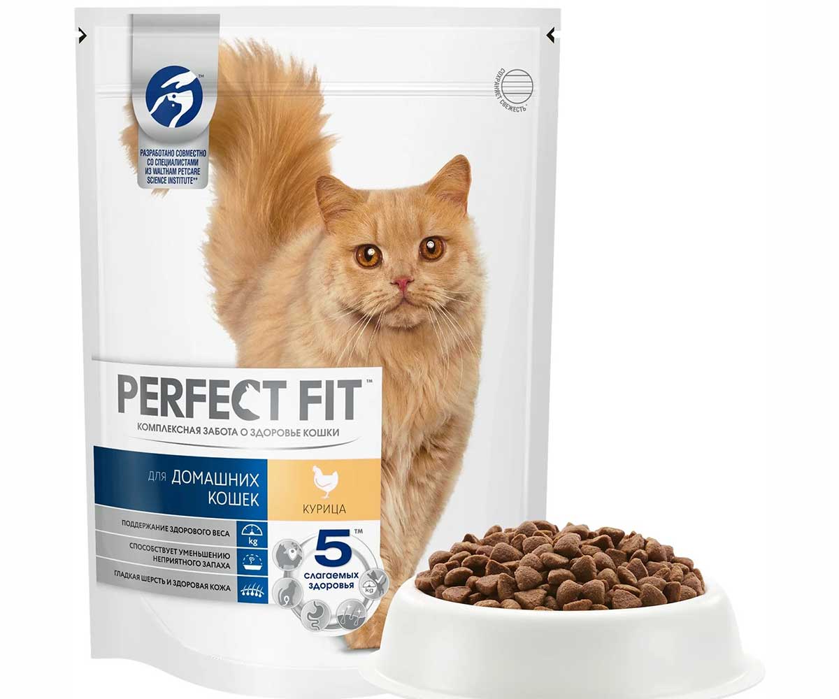 Сухой Корм Perfect Fit (Перфект Фит) Для Домашних Кошек Курица 650г (1*10)