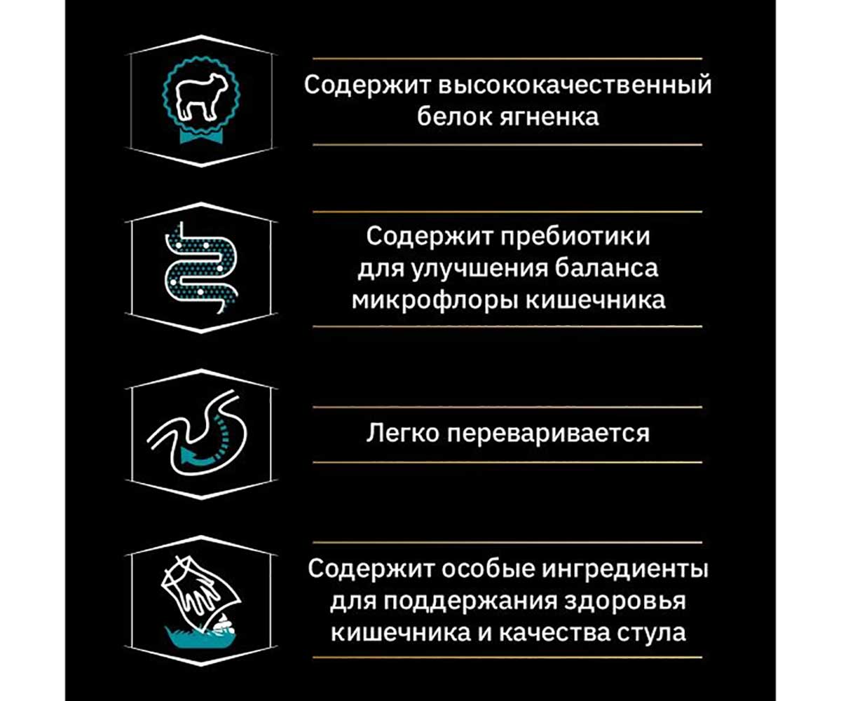 Сухой Корм ProPlan (Проплан) Для Собак Средних Пород с Чувствительным Пищеварением Ягненок и Рис Adult Dog Optidigest Medium Sensitive Digestion 14кг (1*1)