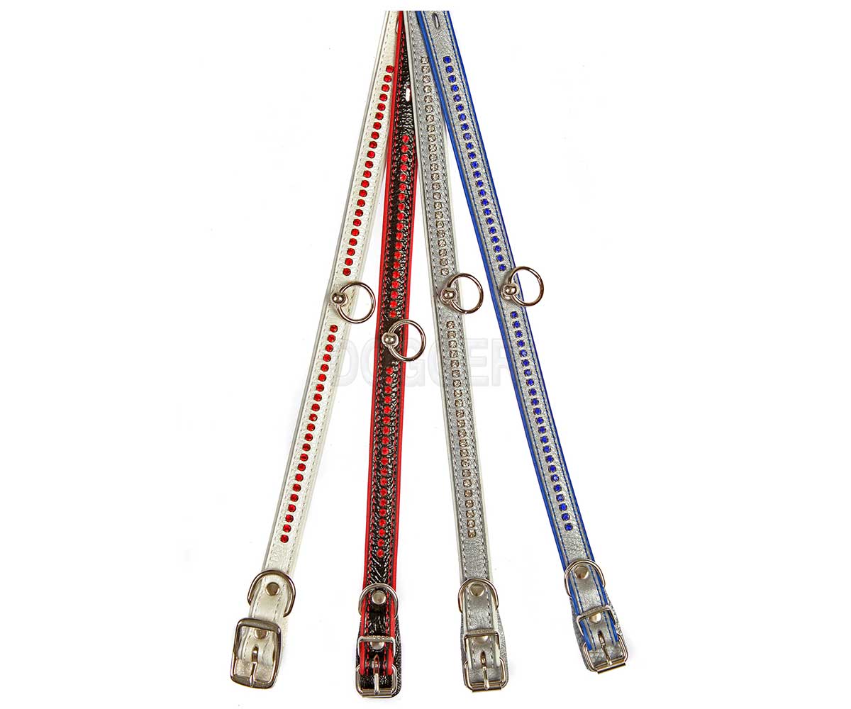 Ошейник Для Собак Dogger (Доггер) 1,5см Стразы Swarovsky 1 Ряд О157000ц