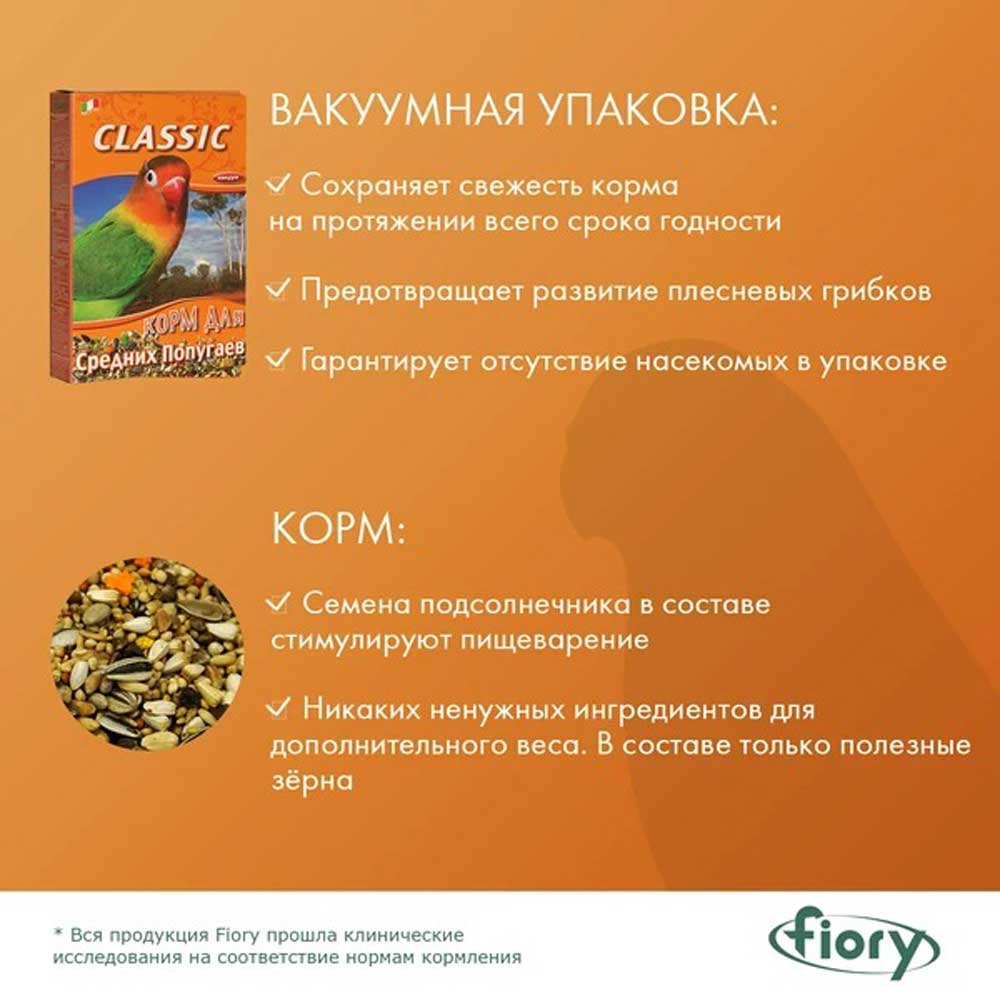 Корм Для Средних Попугаев Fiory (Фиори) Classic 400г