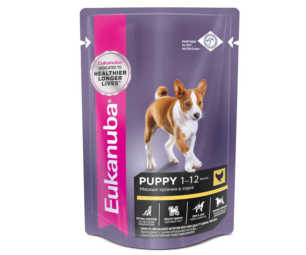 Влажный Корм Eukanuba (Эукануба) Для Щенков Всех Пород Курица в Соусе Puppy Chicken 85г