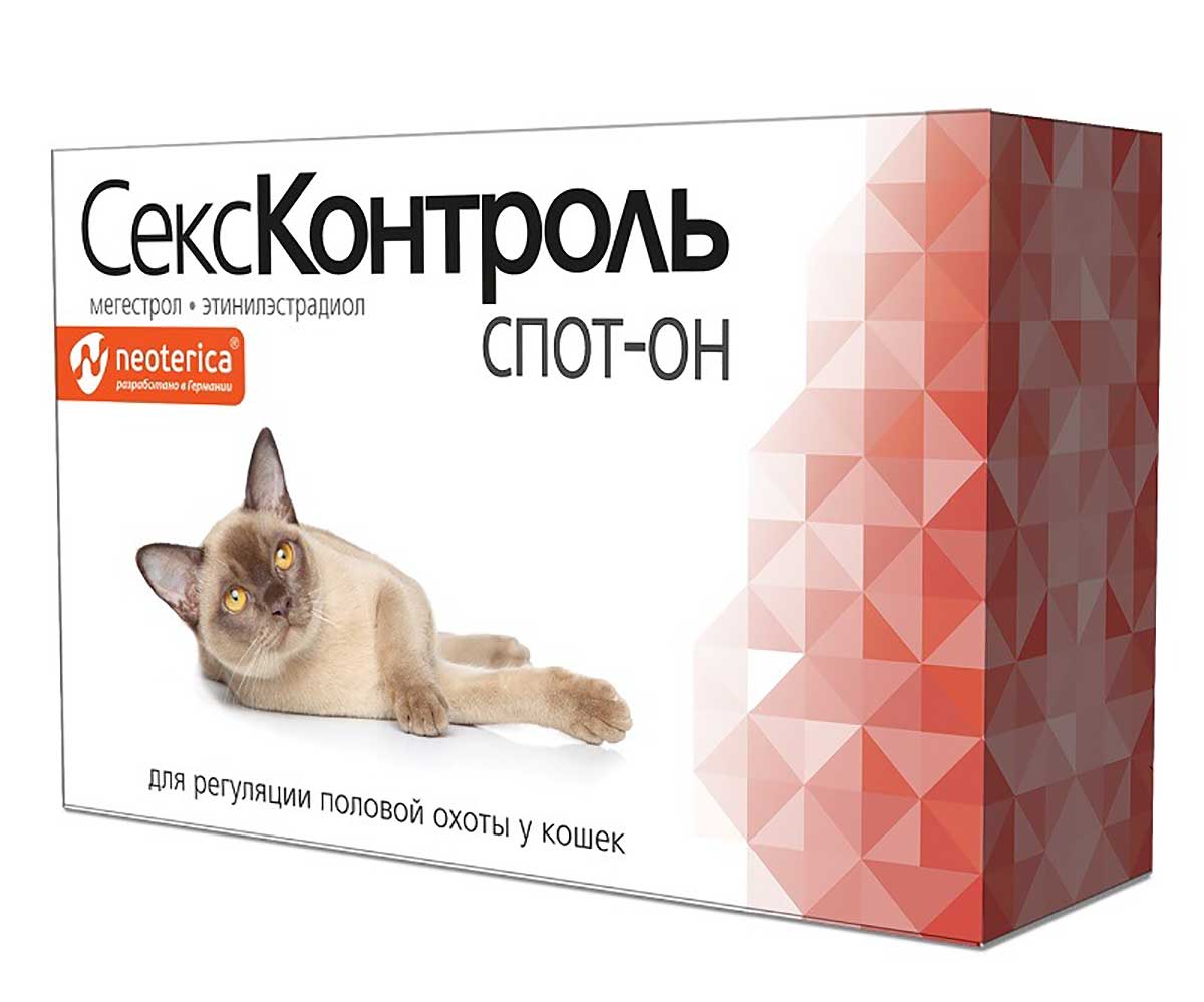 Rolf Club (Рольф Клаб) СексКонтроль Спот-Он Капли Для Кошек Для Регуляции Половой Охоты 3мл R109