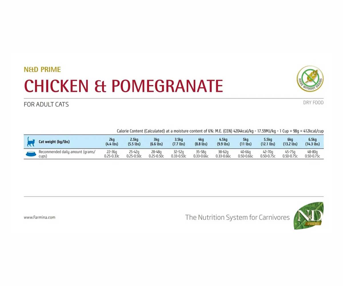 Сухой Корм Farmina (Фармина) Для Кошек Курица и Гранат Беззерновой Prime Chicken & Pomegranate 1,5кг