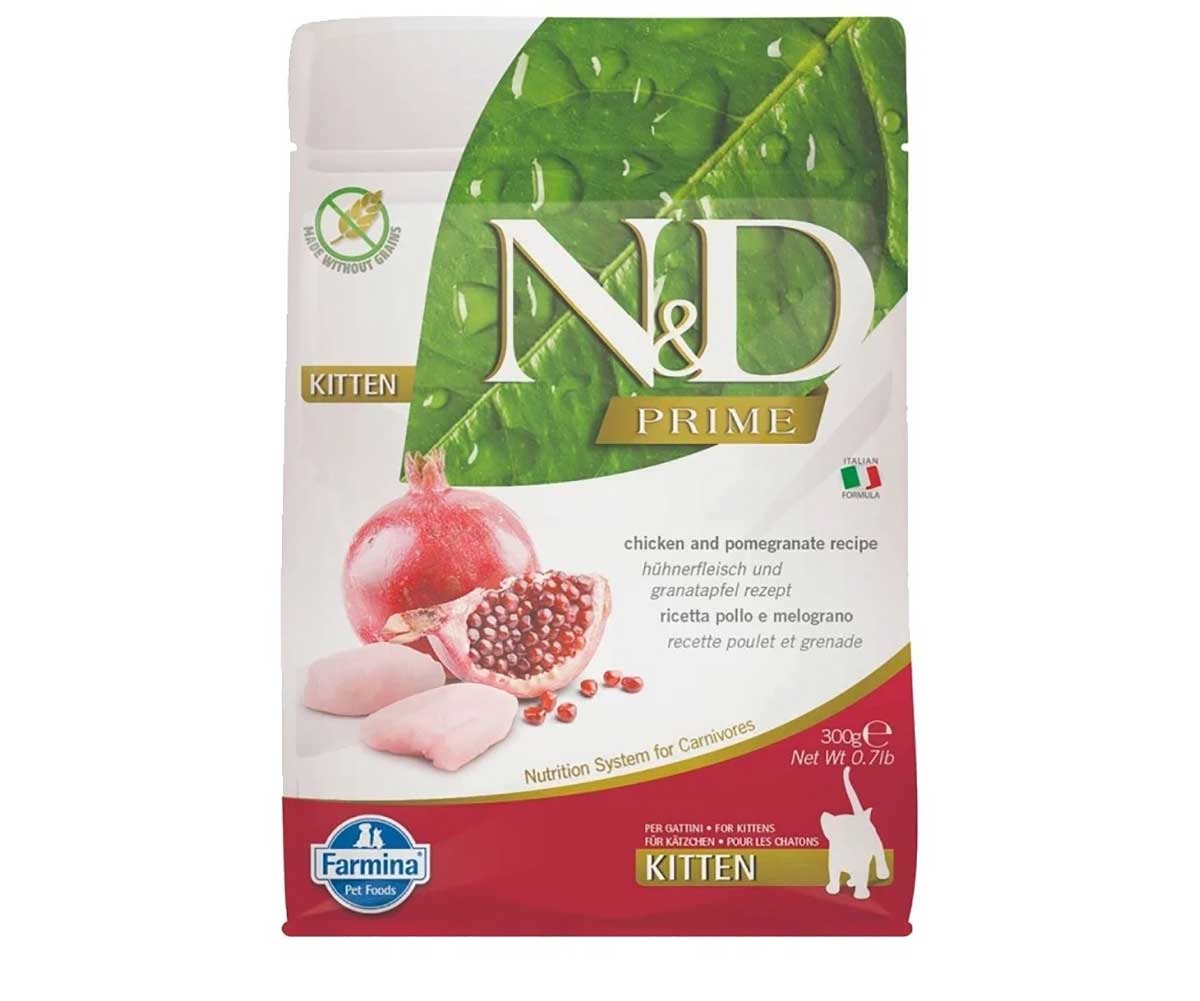 Сухой Корм Farmina (Фармина) Для Котят Курица и Гранат Беззерновой Natural & Delicious Grain Free Kitten Chicken & Pomegranate 300г