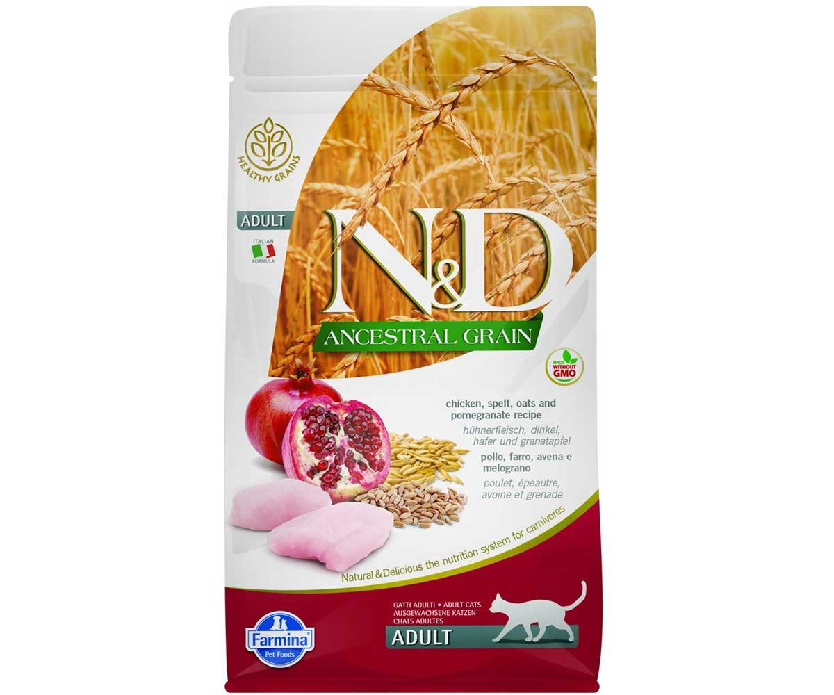 Сухой Корм Farmina (Фармина) Для Кошек Курица и Гранат Низкозерновой Cat N&d Ancestral Grain Chicken & Pomegranate 300г