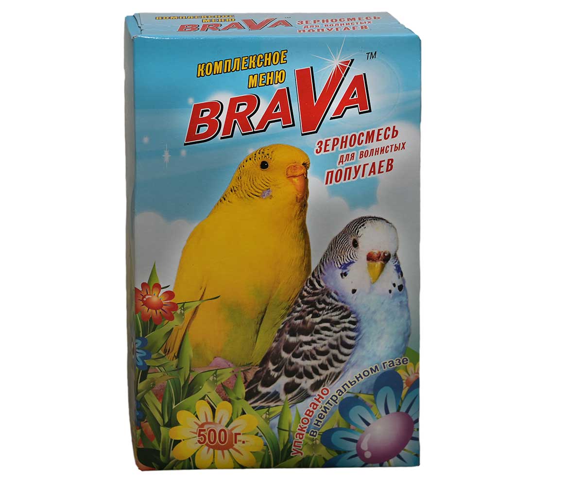 Корм Brava (Брава) Стандарт Для Волнистых Попугаев 500г (1*14)
