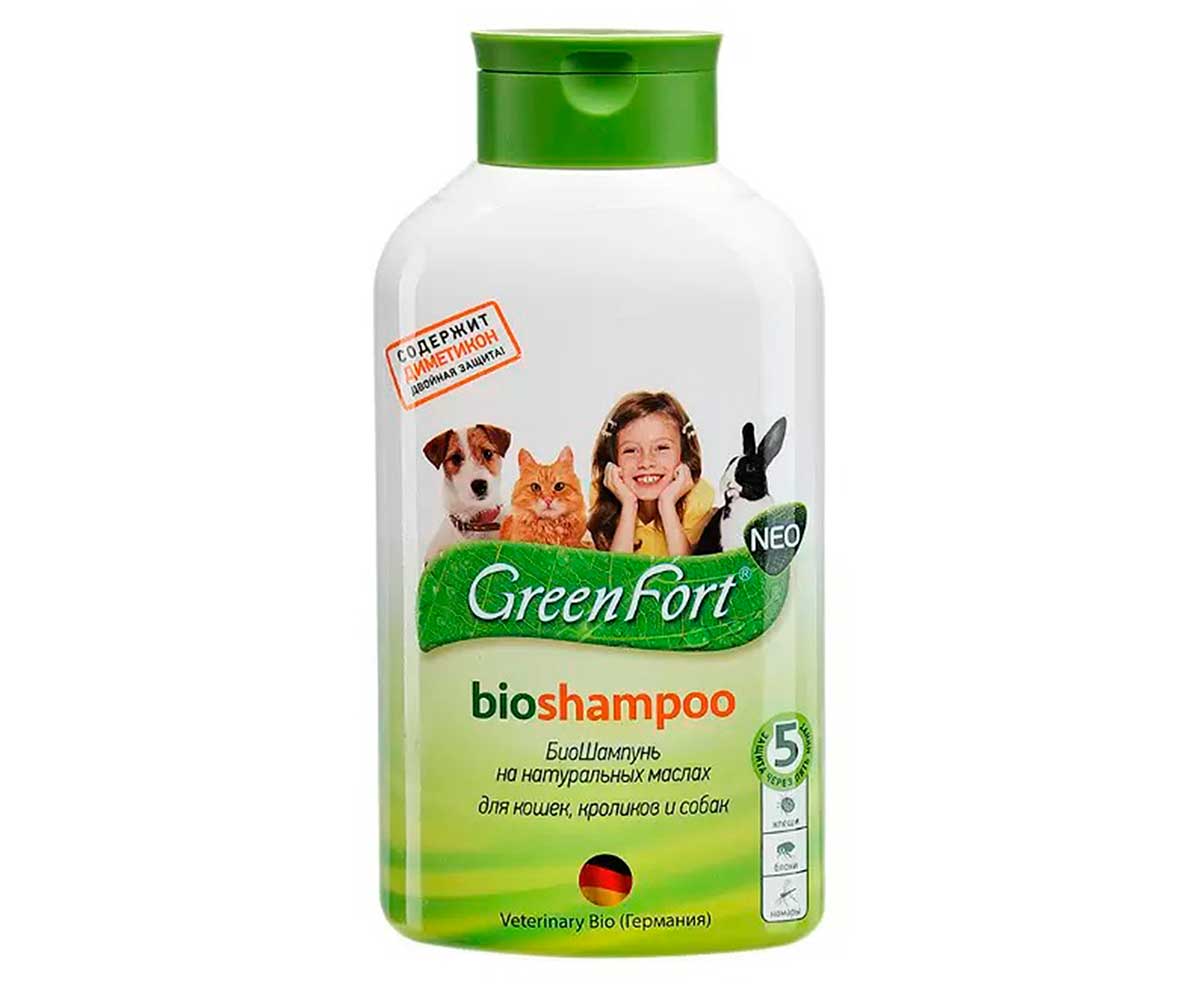 Greenfort NEO (Гринфорт Нео) BioShampoo Биошампунь От Эктопаразитов Для Кошек Кроликов и Собак 380мл G208