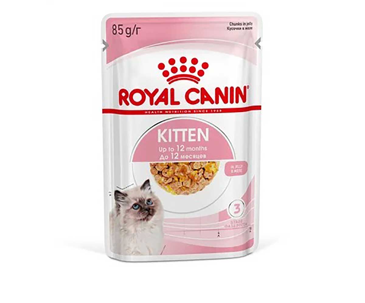 Влажный Корм Royal Canin (Роял Канин) Для Котят Аппетитные Кусочки в Желе Feline Health Nutrition Kitten Jelly 85г (1*12)