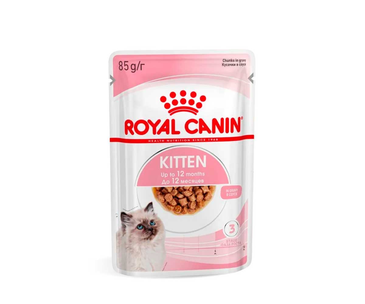 Влажный Корм Royal Canin (Роял Канин) Для Котят Аппетитные Кусочки в Соусе Feline Health Nutrition Kitten Gravy 85г