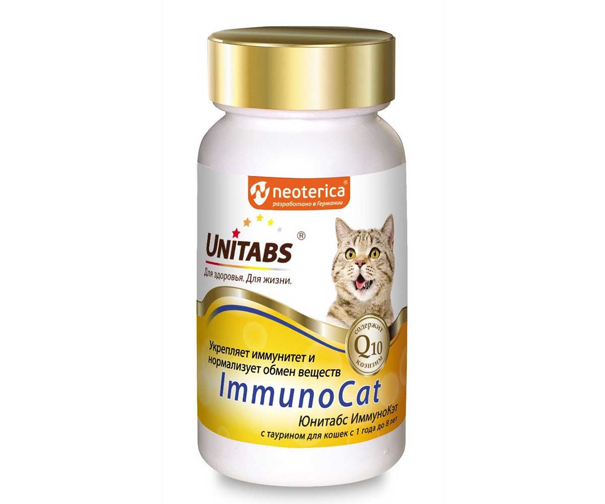 Unitabs  (Юнитабс) ImmunoCat Q10 Витамины Для Кошек Для Укрепления Иммунитета U303