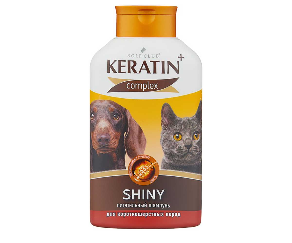 Keratin + Shiny Шампунь Для Кошек и Собак с Короткой Шерстью 400мл R503