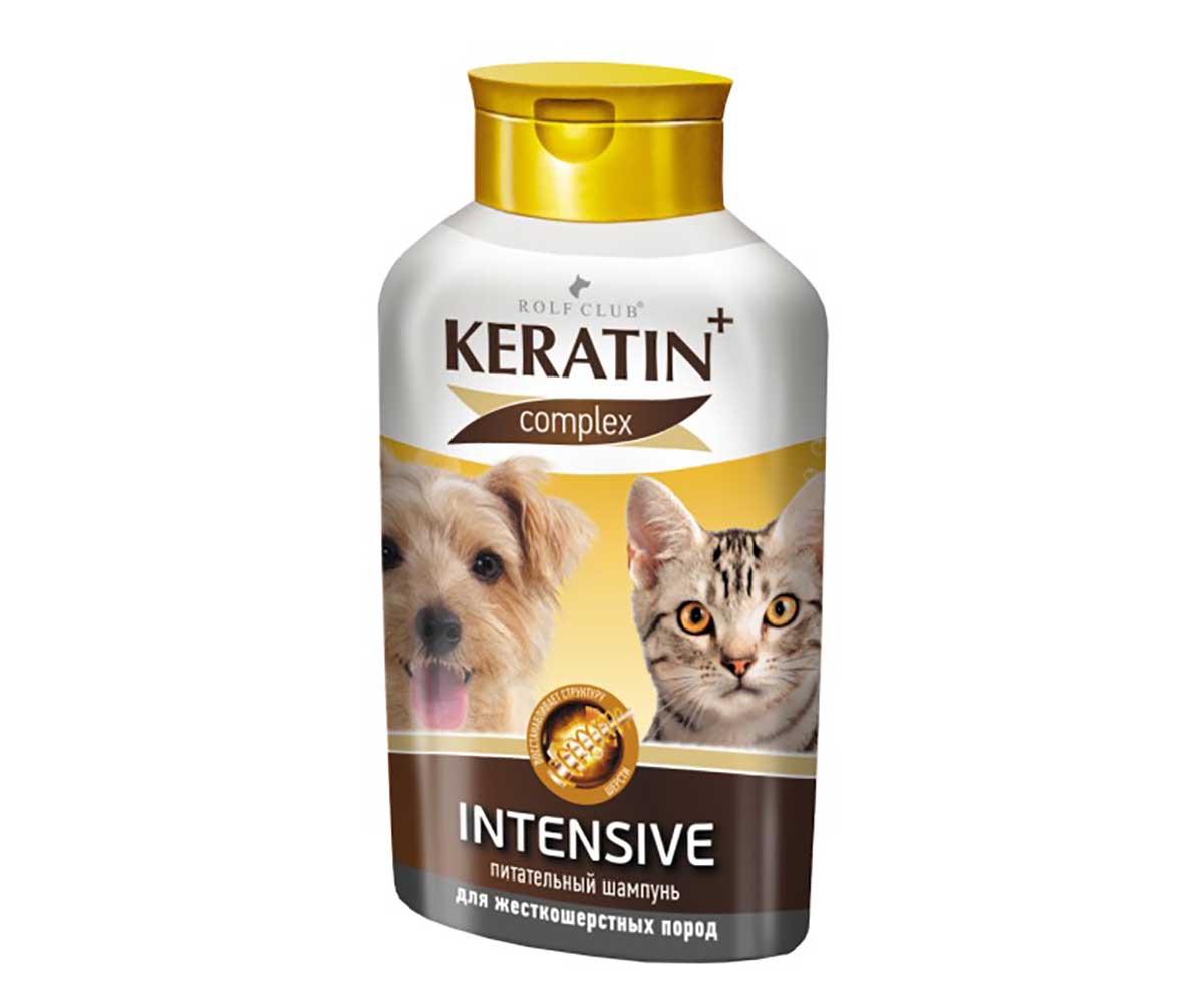 Keratin + Insitive Шампунь Для Собак и Кошек с Жесткой Шерстью  400мл R505