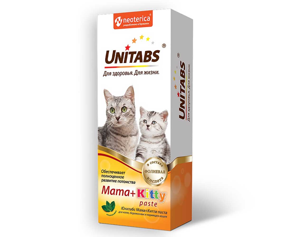 Unitabs (Юнитабс) Mama+Kitty Паста Для Котят, Беременных и Кормящих Кошек 120мл U308