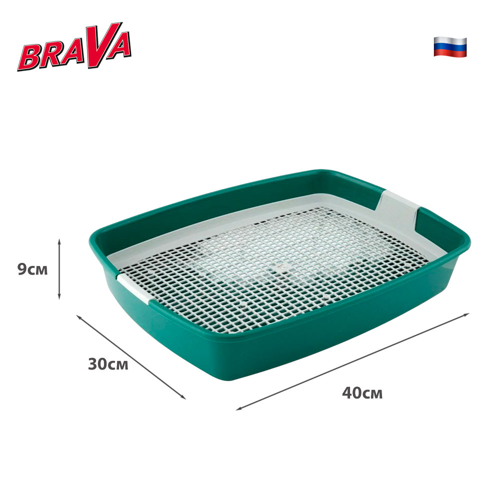 Туалет Для Кошек с Сеткой BraVa (Брава) Евро 40*30*9см