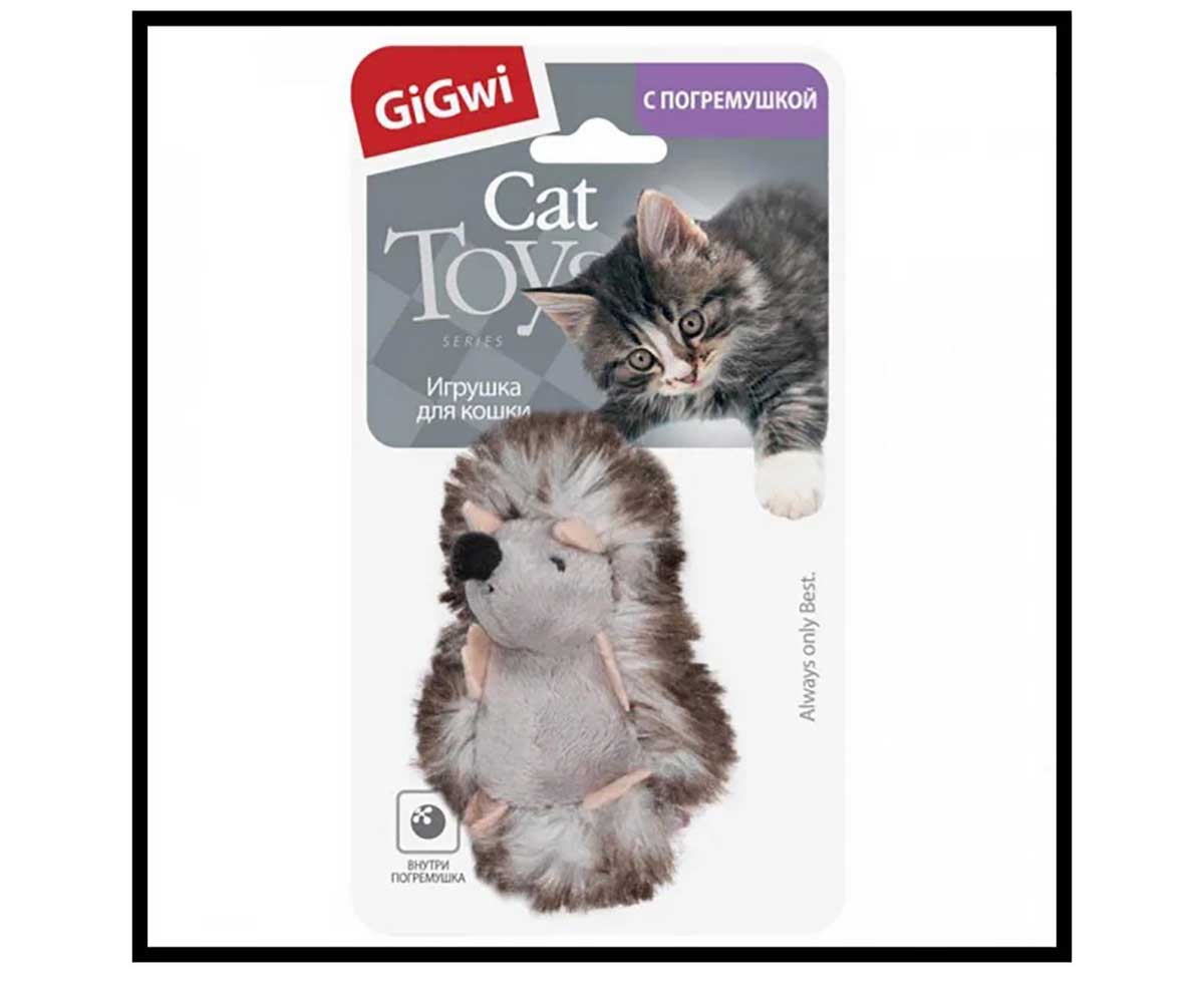 Игрушка Для Кошек Gigwi (Гигви) Ежик с Погремушкой 7см 75029