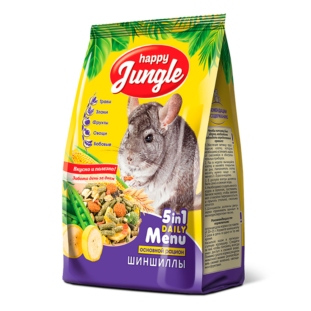 Корм Для Шиншилл Happy Jungle 400г J118