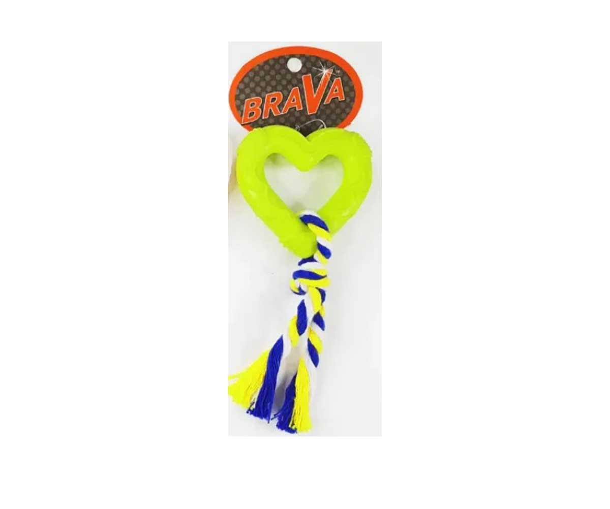Игрушка Для Собак BraVa (Брава) Сердечко с Канатом 7см 3443975